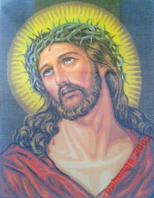 KANWA HAFT KRZYŻYKOWY 37x48 JEZUS - 132 223