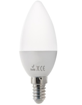 ŻARÓWKA LED SMD 1W E14 BIAŁY CIEPŁY ŚWIECZKA