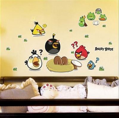 Naklejka na ścianę Angry Birds zestaw XXL