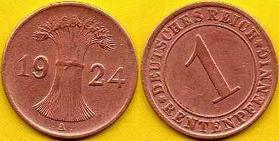 NIEMCY 1 Rentenpfennig 1924 r A