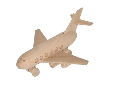 Drewniany Samolot odrzutowiec pasażerski zabawka
