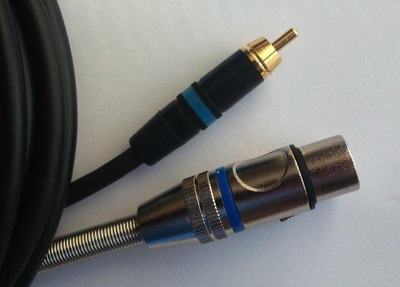 SHELLER kabel /RCA (czincz) / XLR żeński 10m