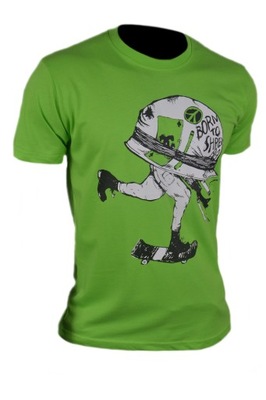 Koszulka męska zielona t-shirt r.S