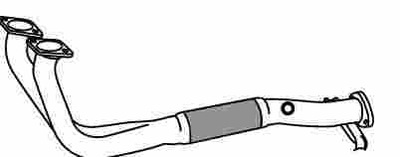 Колектор труба вихлопна гасник saab 9000 4163911 фото №1