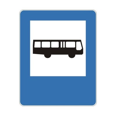 Znak Drogowy D15 D-15 Przystanek autobusowy