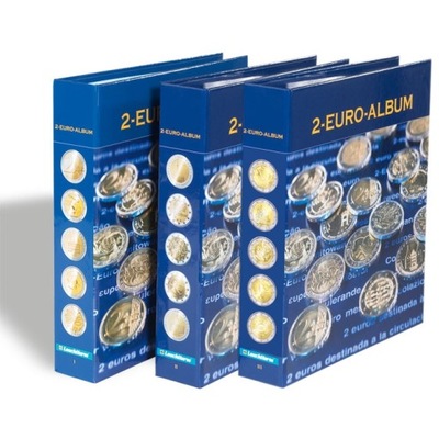 3 tomy albumów Numis do monet 2 Euro -Leuchtturm