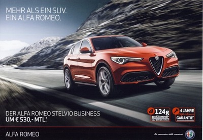 Alfa Romeo Stelvio Business prospekt 2017 limitówk - milautoparts-fr.ukrlive.com