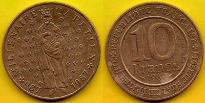 Francja 10 Francs 1987 r.