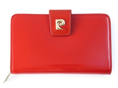 Czerwony-złoty portfel damski Pierre Cardin PFD11