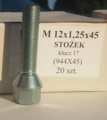 BOLT 12X1,25X45 CONE KEYS 17 FIAT PEUGEOT - milautoparts-fr.ukrlive.com