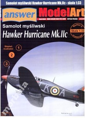 MA 9/2007 Myśliwiec Hawker Hurricane Mk.IIc 1:33