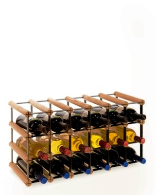 Stojak na wino RW-8 6x3 regał olejowany 18 butelek
