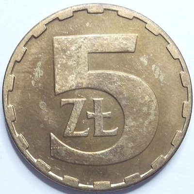 Moneta 5 zł złotych 1986 r piękna