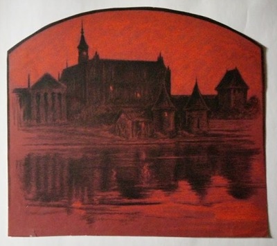 MALBORK ZAMEK KRZYŻACKI LITOGRAFIA