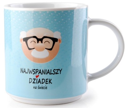 KUBEK 300 ML Z NADRUKIEM NAJWSPANIALSZY DZIADEK NA ŚWIECIE