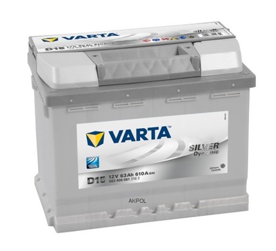 ACCUMULATEUR 63AH/610A P+ VARTA D15 SILVER DYNAMIC - milautoparts-fr.ukrlive.com