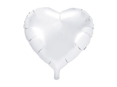 Balon foliowy foliowe SERCE serca BIAŁY BIAŁE