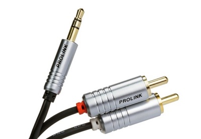 Prolink Futura Slim - kabel jack/2xRCA Cinch 3m