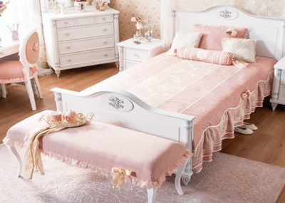 Łóżko dla dziewczynki białe Księżniczka PRINCESS