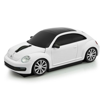 Volkswagen the Beetle biały samochód mysz Auto