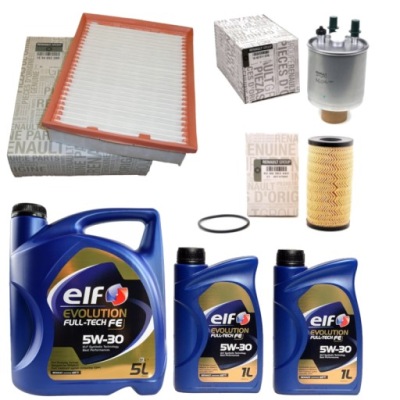 Latitude laguna iii 2,0dci 3 фильтры + масло elf org фото №1