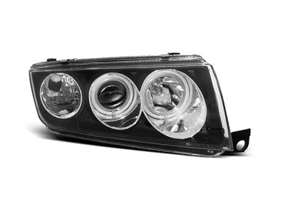 LAMPS FRONT SKODA FABIA 99-08 BLACK RINGS LED CCFL - milautoparts-fr.ukrlive.com