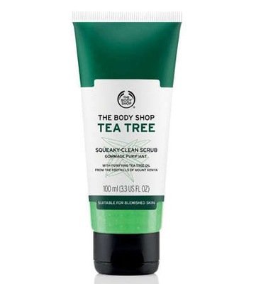 THE BODY SHOP TEA TREE SQUEAKY-CLEAN SCRUB Peeling do twarzy 100 ml Trądzik