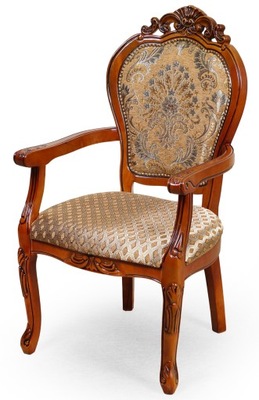 STYLOWY FOTEL drewno krzesło rzeźbiony 77630