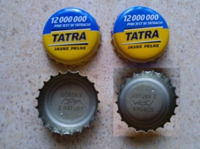 Kapsle z piwa - TATRA 2016 - 2 rodzaje