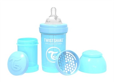 TwistShake Butelka antykolkowa 180ml niebieska 0m+