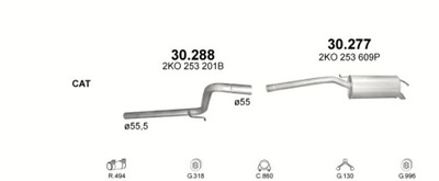 POLMOSTROW SILENCER END VW CADDY III 1,9TDI - milautoparts-fr.ukrlive.com