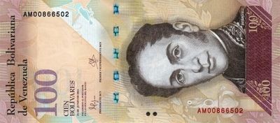 WENEZUELA - 100 Bolivares 2015 - z paczki bankowej