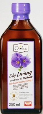 Olej lniany nierafinowany Ol'Vita 250 ml