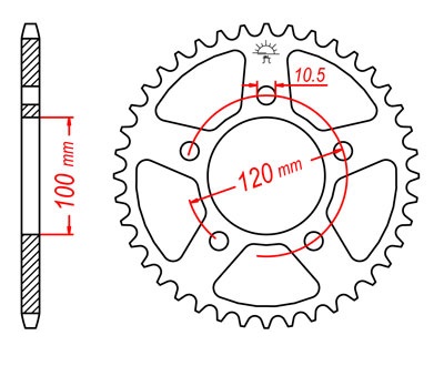 ZAHNRAD ZURÜCK HINTEN JT BMW 650 XMOTO RSX 1000 RS125