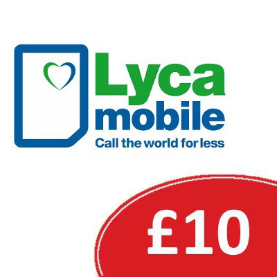 Doładowanie Lyca Mobile 10 GBP kod Anglia UK