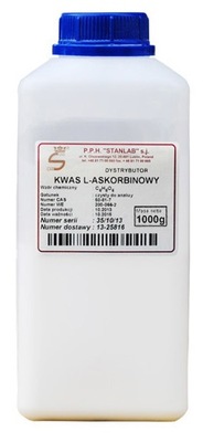 STANLAB KWAS L- ASKORBINOWY 1KG 1000G GATUNEK: CZYSTY