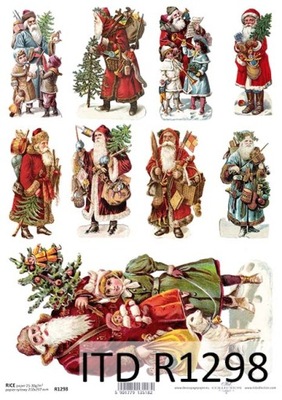 Papier RYŻOWY R1298 z włoskami A4 decoupage
