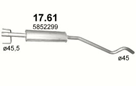 SILENCER CENTRAL OPEL ASTRA G/ ASTRA H 1.4I 16V - milautoparts-fr.ukrlive.com