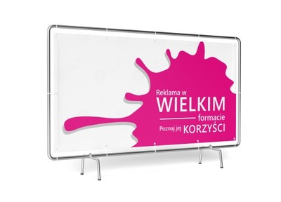 BANER REKLAMOWY 1x1,5m BANERY REKLAMOWE PROJEKT 510g mocny banner reklama