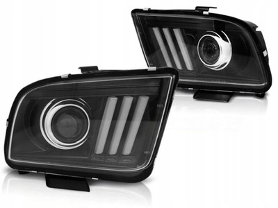 GRILLES FORD MUSTANG 04-09R BLACK LED BAR - milautoparts-fr.ukrlive.com