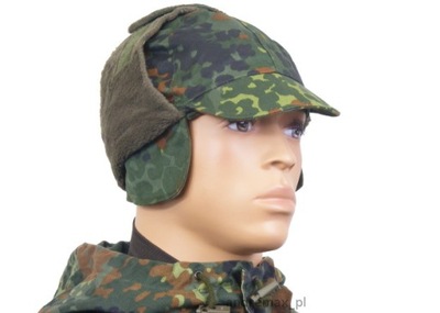 Zimowa Czapka Wojskowa BW Flecktarn BUNDESWEHR 64 JAK NOWA