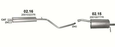 SILENCER END DACIA DUSTER POJ.1,6I +OBEJMA - milautoparts-fr.ukrlive.com