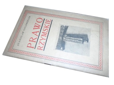 Prawo rzymskie St. Goldberger Lwów 1934 r