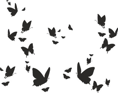 naklejki na ścianę ścienne motyle motylki motyl XL