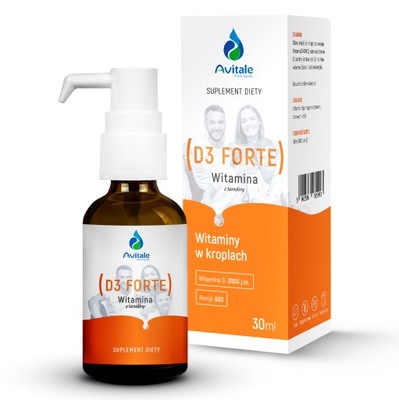 NATURALNA witamina D3 z LANOLINY 2000 IU + E Avitale