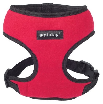 AmiPlay Szelki bezuciskowe DENVER dla psa 33-48cm rozm.S - czerwone