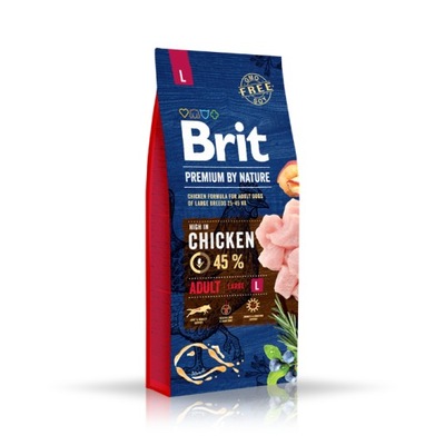 Karma sucha Brit Premium KURCZAK Adult Large L 15kg dla psa