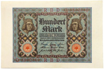 Niemcy - BANKNOT - 100 Marek 1920