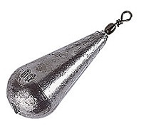 ołów, ciężarek łezka z krętlikiem 25 g / 2 szt