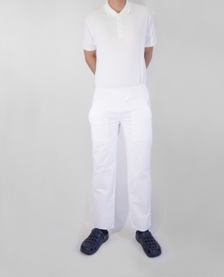Spodnie dla piekarzy - białe 100% bawełna- Roz XXL